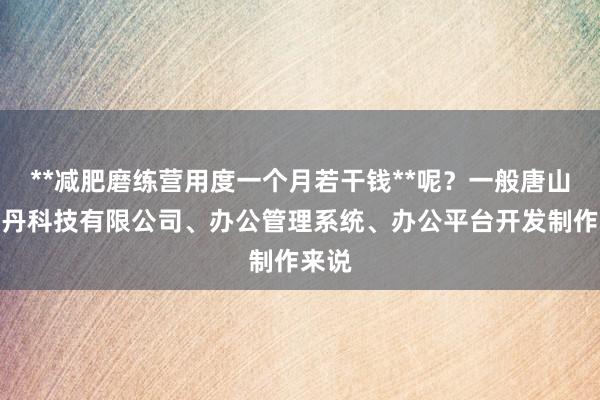 **减肥磨练营用度一个月若干钱**呢?一般唐山市信丹科技有限公司、办公管理系统、办公平台开发制作来说